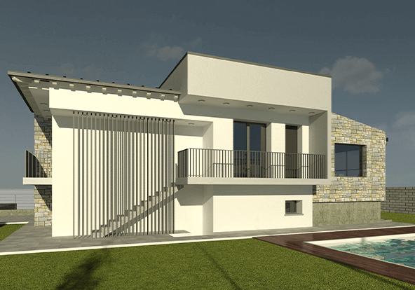 Fabbricato residenziale a Calvenzano con piscina