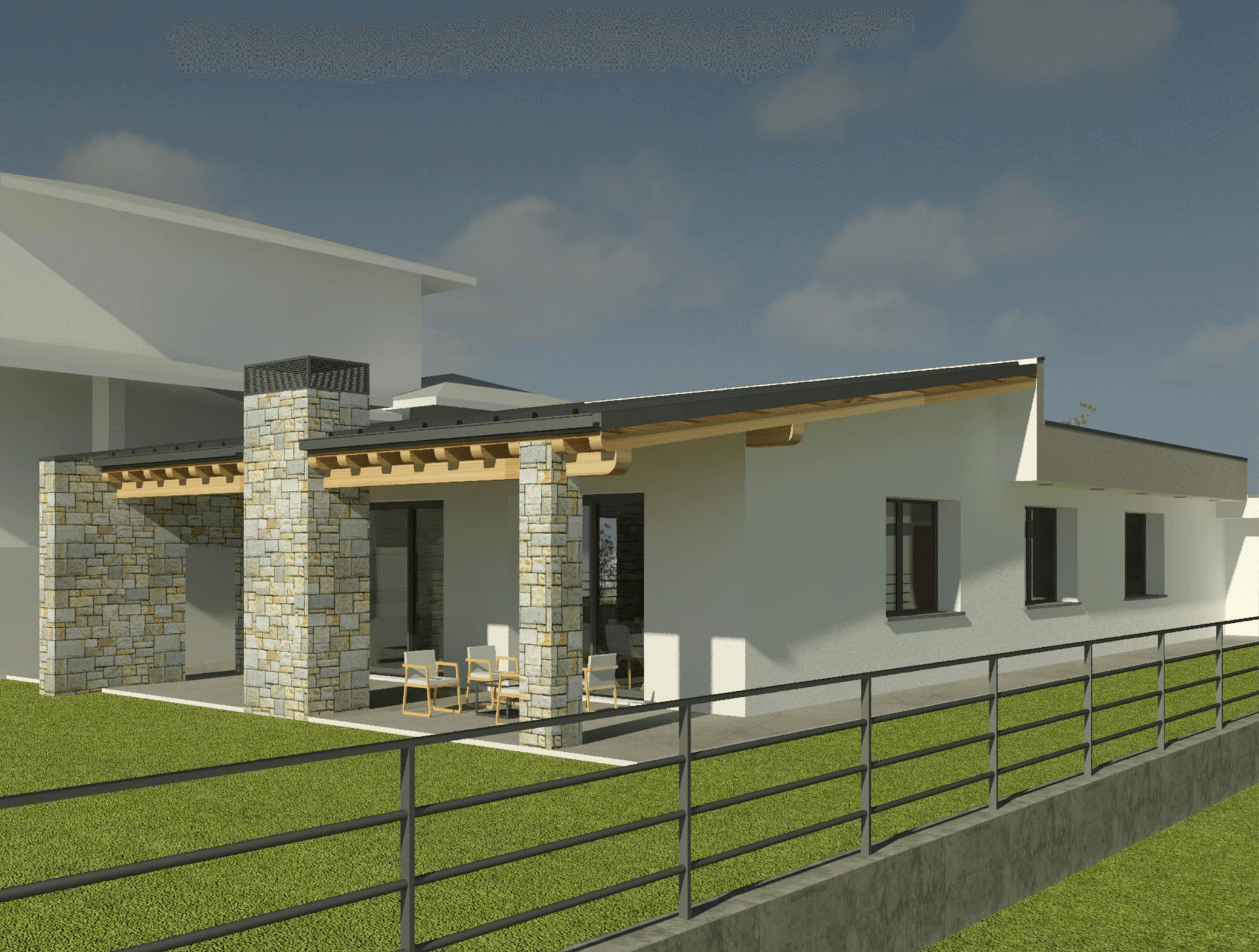 Villa residenziale con patio e ampio giardino